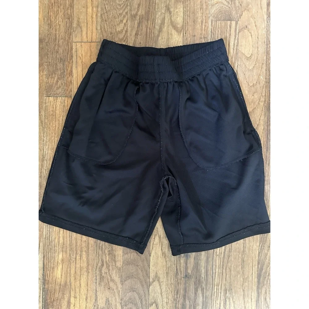 New Balance Black Mesh Athletic Shorts Size 12 Drawstring Breathable Elastic